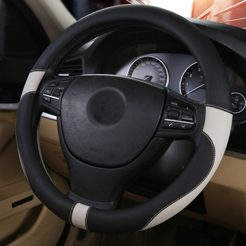 Green Leather Steering Wheel Cover