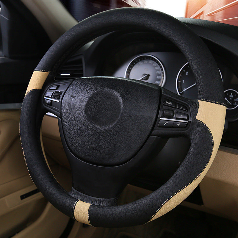 Green Leather Steering Wheel Cover