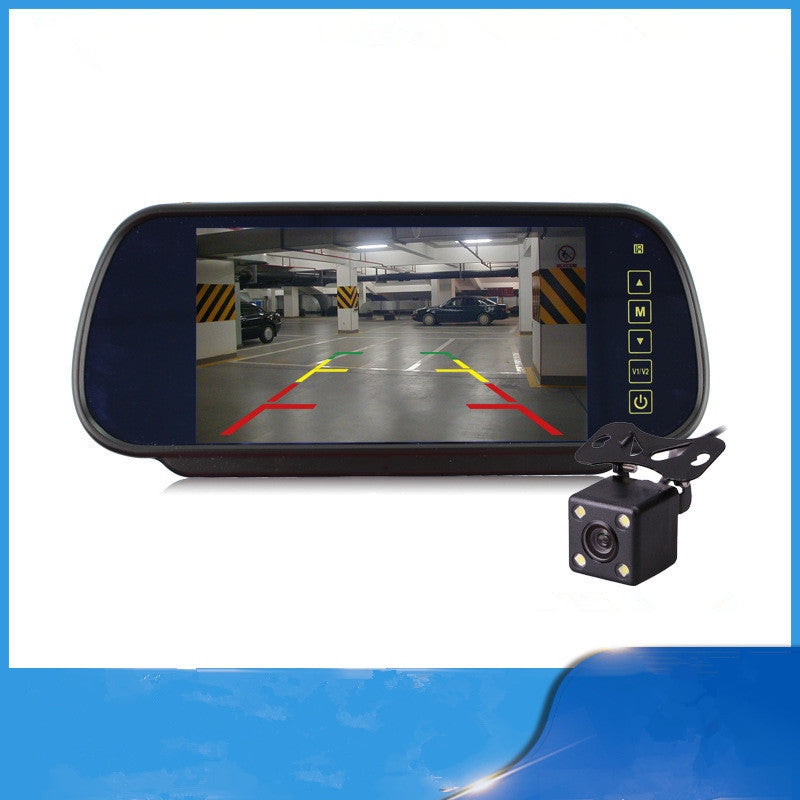 Car rear view display can be connected with vehicle DVD